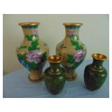4 Chinese made vases