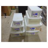 white storage containers