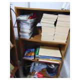 shelf and books, guide books, more