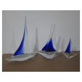 three glass ships