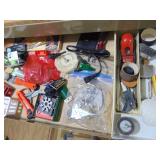 knife,scissors, drawer contents