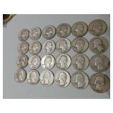 24 silver quarters from the 1940