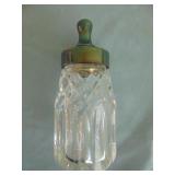 crystal and plated silver baby bottle and nipple