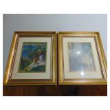 two framed oil paintings