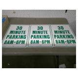 3- metal parking signs