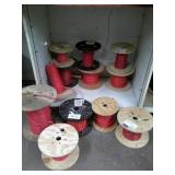 12 partial spools red wire