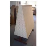 triangular peg board display rack