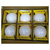 12 - 60w round GE bulbs