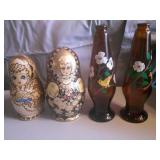 nested dolls, old bottles