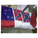 3 Confederate States Flags