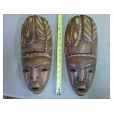 carved  wooden masks