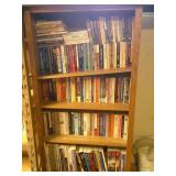 wood shelf with books
