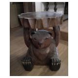 wood carved beaver table