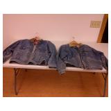 jean jackets, used, show wear