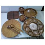 wooden bowls, serving trays