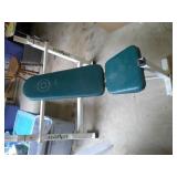Golds Gym bench and weights
