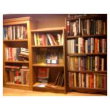 BOOKS AND 3 SHELVES