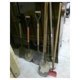 shovels, edger, scrapers
