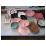 dishes, bowls, pie plates