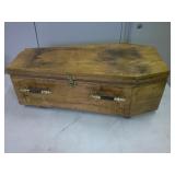 wood pet casket