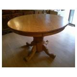 oak pedestal table