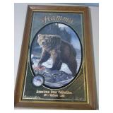 Hamms beer mirror, 1993 Brown bear