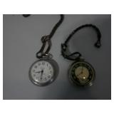 two pocket watches, one works, one doesn