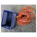 crate, heavy ext. cord,