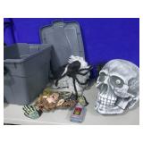 tote, lid, Halloween items, big skull, fake blood
