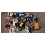 scrapers, tools, elec tester