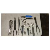locking pliers, adjustable wrenches