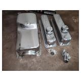 chrome valve covers, oil pan