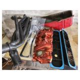 intake manifold, valve covers, exhaust