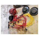 alternator, wires, pulleys
