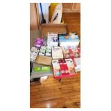 light bulbs, some partial boxes
