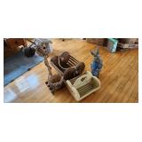 bunny and wood decor