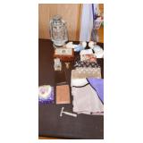 geese, battery lantern, misc