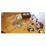 costume jewelry and boxes