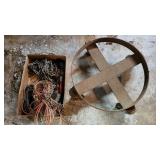 barrell cart, pet cables