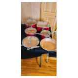 Red Copper pan set