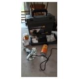 Plano box with gun cleaning items