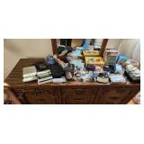 white noise machine, calculator, clocks, misc