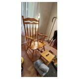 rocker, stool, blanket
