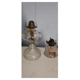 oil lamps, no chimneys