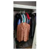 ladies jackets in closet