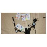 fishing tackle, light, compass, watches