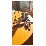 crucifix, crosses, candle sticks, bookends