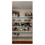 contents of shelf, dolls, angel, knick knacks