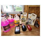 RV Antifreeze, oil, LP, oxygen, weed killer