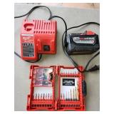 Milwaukee battery, charger, bit set